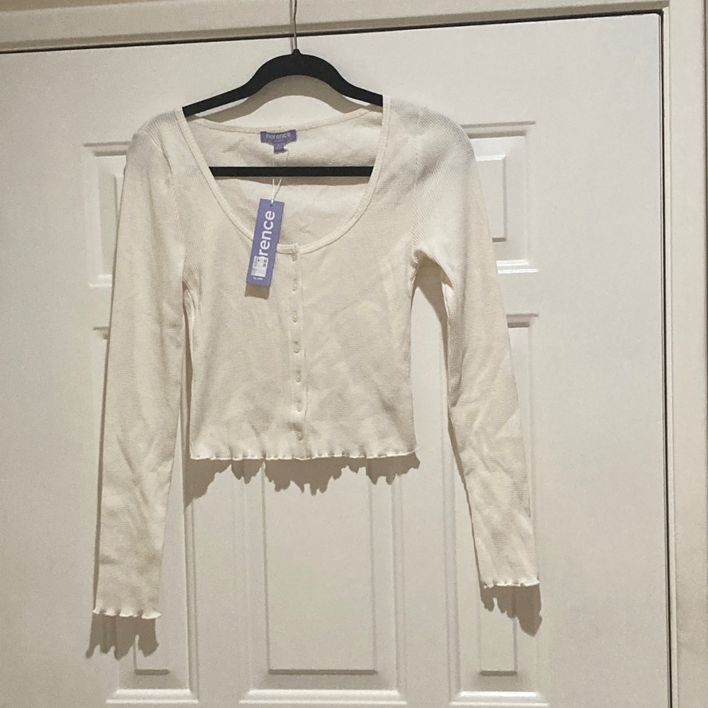 Florence Cream Button-Up Women's Top